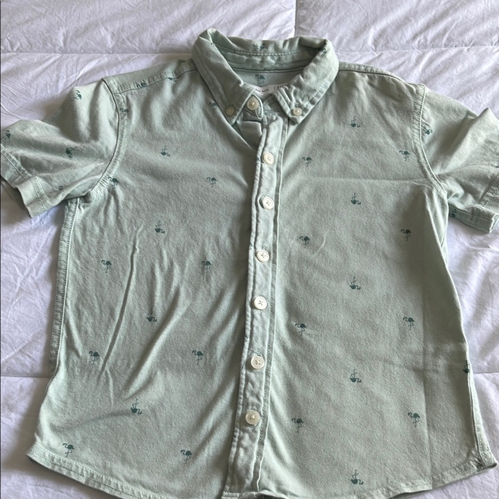 Abercrombie Kids Mint Green Button-Up Shirt